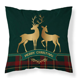 Detexpol Poszewka świąteczna 40x40 z reniferami Merry Christmas