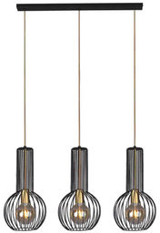 Lampa wisząca K-4521, loftowa, z trzema kloszami