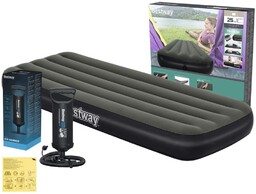 Materac Dmuchany Jednoosobowy 76x185x25 Bestway 6713K + Pompka