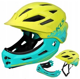Kask dziecięcy fullface Kellys SPROUT lime blue