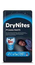 HUGGIES DRYNITES BOYS 4-7 LAT (17-30kg) pieluchomajtki -