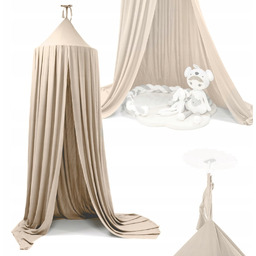 Baldachim Kurtyna Namiot Tipi Wiszący Beż