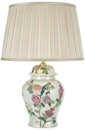 Lampa stołowa prowansalska Peony PEO4255+DEG1629 Dar Lighting kwiaty