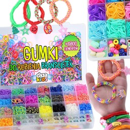 GUMKI DO ROBIENIA BRANSOLETEK DUŻY ZESTAW 6800 ELEMENTÓW