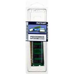 Pamięć SODIMM DDR2 PATRIOT, 2 GB, 800 MHz,