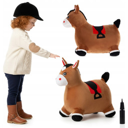 Skoczek dla dzieci pluszowy do skakania z pompką