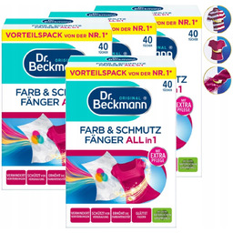 Dr Beckmann Chusteczki do Prania Wyłapujące Brud Pochłaniające