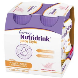 Nutridrink Juice Style smak orzeźwiającej maliny, 4 x