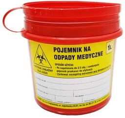 Pojemnik na igły i odpady medyczne 1L