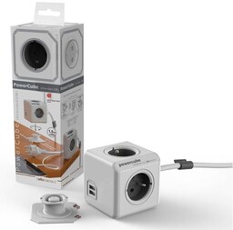 PowerCube Extended 4 gniazda 2x USB 1.5m niebieski