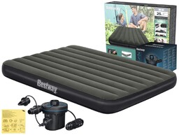 Materac Dmuchany Dwuosobowy 137x191x25 Bestway 6713M + Pompka