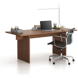 Biurko single SOLID, 180x80 cm, orzech