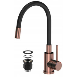 Maggie Bateria Zlewozmywakowa Wylewka Gumowa Elastyczna 360° Miedż