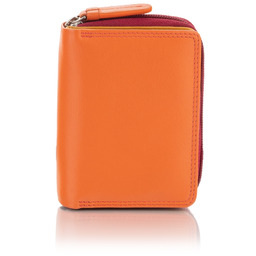 Kolorowy portfelik skórzany Visconti RB-53 RFID - pomarańczowy