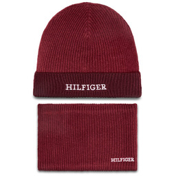 Komplet czapka i komin Tommy Hilfiger AU0AU01938 Czerwony