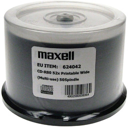 MAXELL CD-R 700MB 52x80 min, spindel, płyta