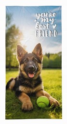 RĘCZNIK bawełniany PIES 70x140 cm