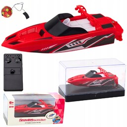 Łódź Motorówka Zdalnie Sterowana Pilot R/c Biały Czerwony