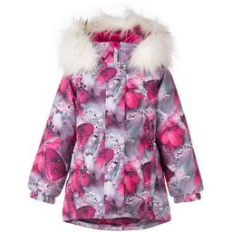 Dziewczęca Kurtka/Parka ocieplana BETH motyle fuksja Lenne r.128