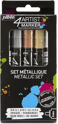 Pébéo 580892 4 Artist Marker 5 końcówek aluminium