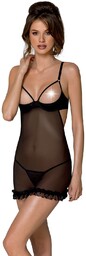 Koszulka damska nocna - MARINA CHEMISE black