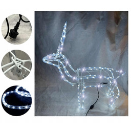 Renifer Led 85 CM Zimna Biel Flash (zimna