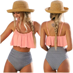 Strój Kąpielowy Dwuczęściowy Bikini, Wysoki Stan, Rozmiar XL