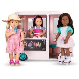 Lodziarnia na kółkach Różowy samochód dla lalek Sweet