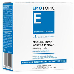 PHARMACERIS emotopic emolientowa kostka myjąca do ciała, 100g
