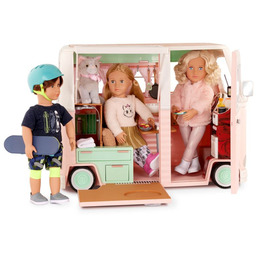 Kamper kempingowy z wyposażeniem dla lalek 55 elementów