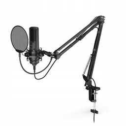 Mikrofon Usb Krux Esper 1000, Metalowy pop-filtr, przycisk