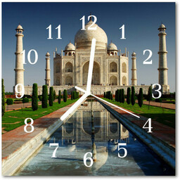 Zegar szklany kwadratowy Taj mahal