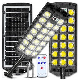 Lampa Solarna Led 2400W Ogrodowa Z Czujnikiem Ruchu
