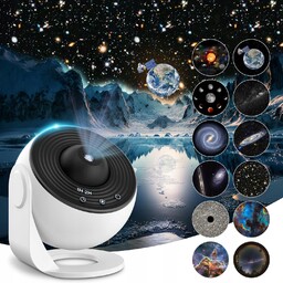 Projektor Gwiazd Nieba Lampka Nocna Led Planetarium 12