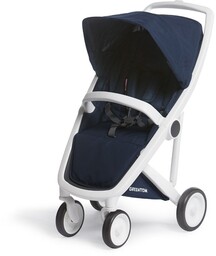 Greentom, Classic, Wózek spacerowy, Biała rama, Granatowy