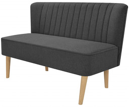 Elior Romantyczna sofa Shelly - grafitowa
