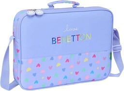 Safta BENETTON LILA torba szkolna, teczka, torba