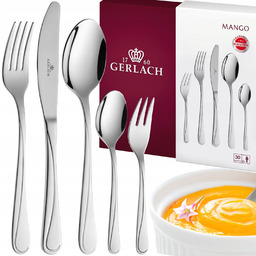 Gerlach Komplet Zestaw Sztućców Kuchennych Połysk Mango 30el