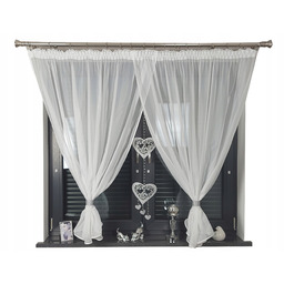 Firana Gotowa Z Zawieszką Ażur Girlanda Glamour 300X145