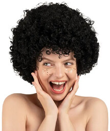 Peruka afro czarna - 1 szt.