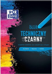 Blok Techniczny A4 OXFORD 10 kartek, Czarny /
