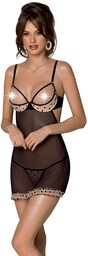 Koszulka damska nocna - MARINA CHEMISE beige