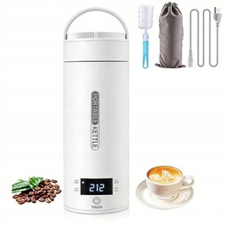 Elektryczny Czajnik Podróżny 500ML 300W Mini Termos Grzewczy