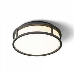 GRANDE LED 25 lampa sufitowa szkło opalowe/czarna 230V