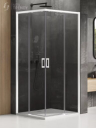 NEW TRENDY D-0404A/D-0399A NZ4 Kabina prysznicowa PRIME WHITE