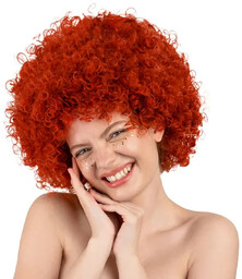 Peruka afro bordo - 1 szt.