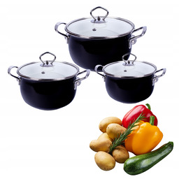 Mg Home Rustico Komplet Garnków 6 El Emaliowane