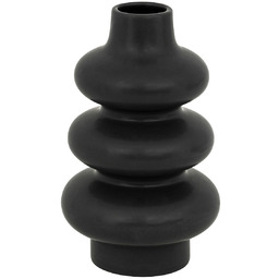 Atmosphera Czarny ceramiczny wazon CLOTHILDE, wys. 25 cm