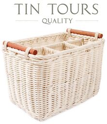 KOSZYK RATTAN Z PRZEGRÓDKAMI 24x16x16h cm
