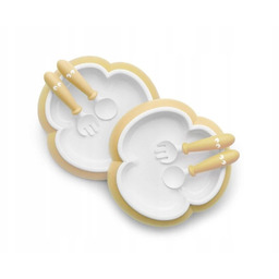 Babybjorn Zestaw Talerzyki ze Sztućcami Powder Yellow